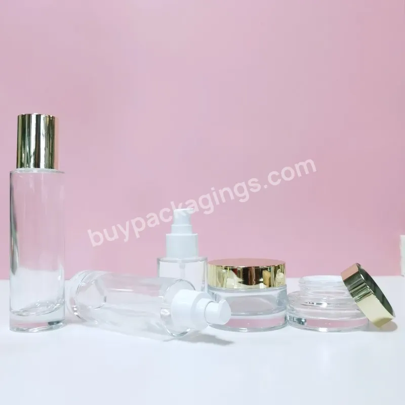 Custom 40ml 100ml 120ml 30g 50g Empty Cosmetic Lotion Frosted Pink Glass Bottle Lotion Pump Skincare Set Packaging