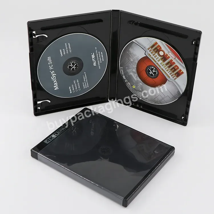 Custom 4k Ultra Hd Case Wholesale Customized 14mm 1-bluray Case Dvd Cd Blu-ray Movies Viva Elite 4-disc Box