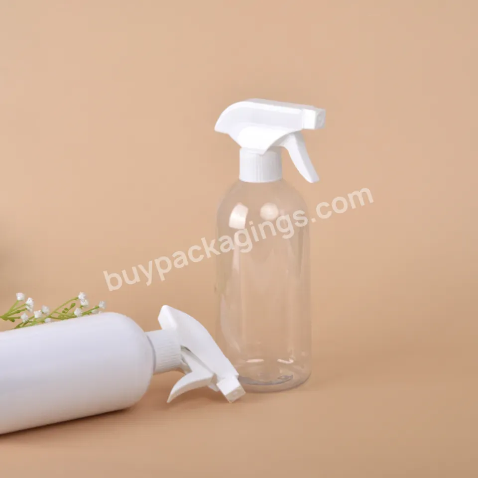 Custom 500ml Empty Pet Personal Care Spray Bottle Fancy Square Trigger Spray Container Plastic Spray Bottle