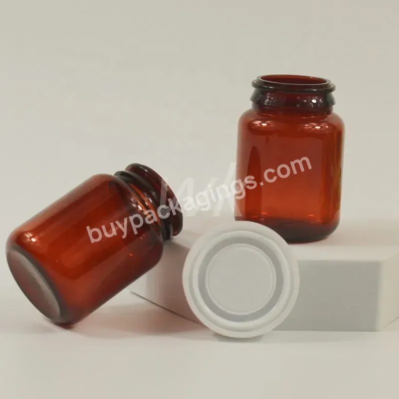 Custom 50cc Pet Child Resistant Colorful Transparent Plastic Vial Medical Pill Bottles Pop Top Containers