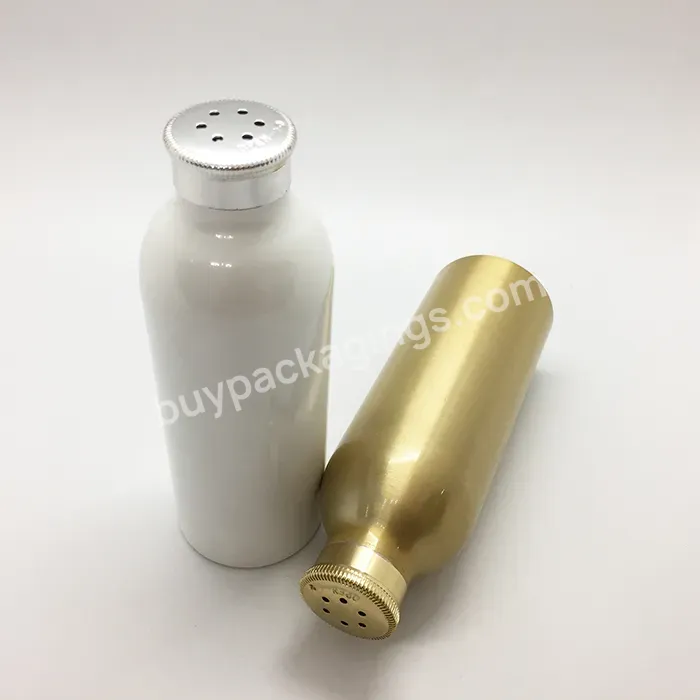 Custom 50ml 80ml 120ml 200ml Body Powder Talc Packaging Aluminum Powder Bottle With Sifter Lid