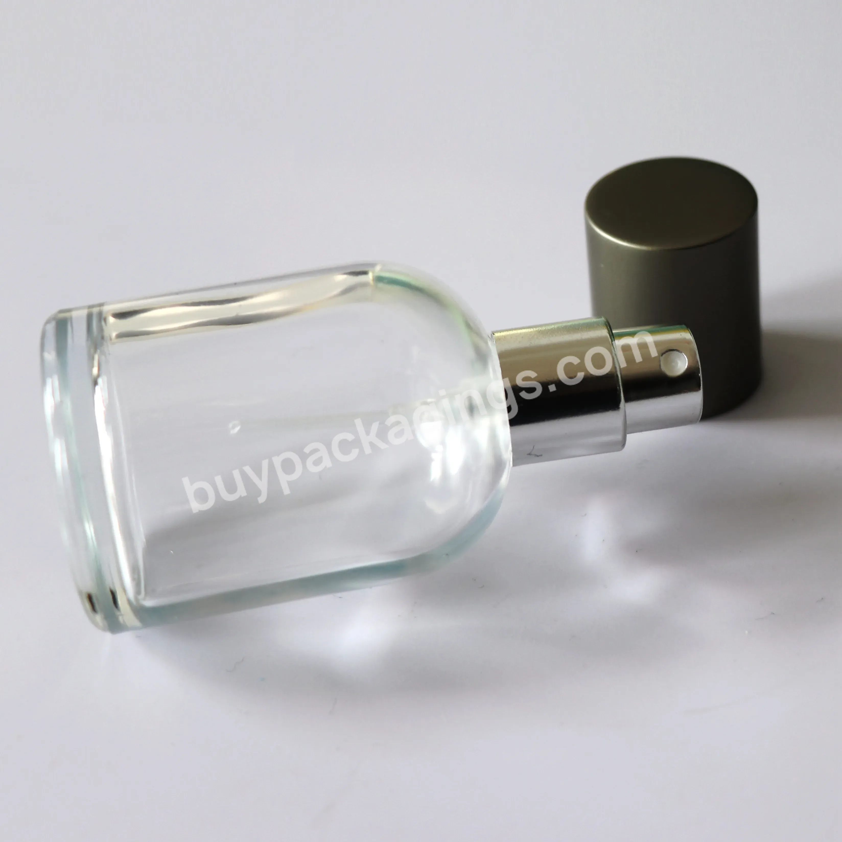 Custom 50ml Round Empty Clear Fragrance Glass Perfume Bottle Perfume Spray Glass Bottles With Lids