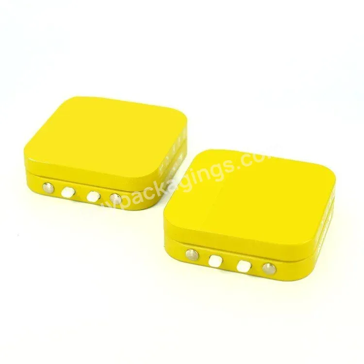 Custom 50mm 80mm120mm 1/2g 1g Child Resistant & Sustainable Hinged-lid Mini 5pack Tin Can Case Container Box