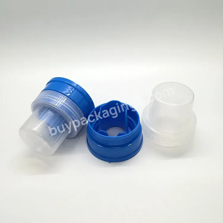 Custom 56mm Pp Plastic Blue Color Laundry Detergent Measuring Cap With Measuring Cup For Clothing Softener Washing Bottle