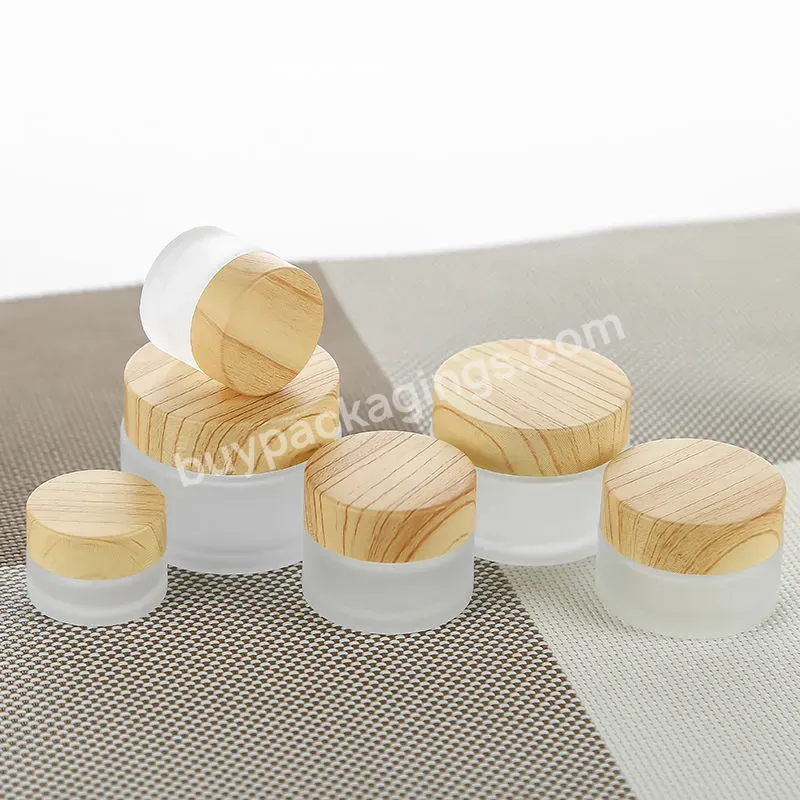 Custom 5g 10g 15g 20g 30g 50g Pet Plastic Bamboo Double Layer Makeup Cream Jar Empty Cosmetic Cream Jar