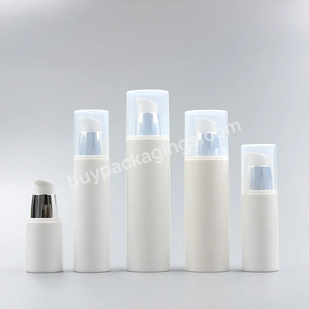 Custom 5ml 10ml 15ml 20ml 5 10 15 20 Ml Cosmetic Container Serum White Pp Airless Lotion Pump Bottle For Packaging - Buy Airless Lotion Pump Bottle.