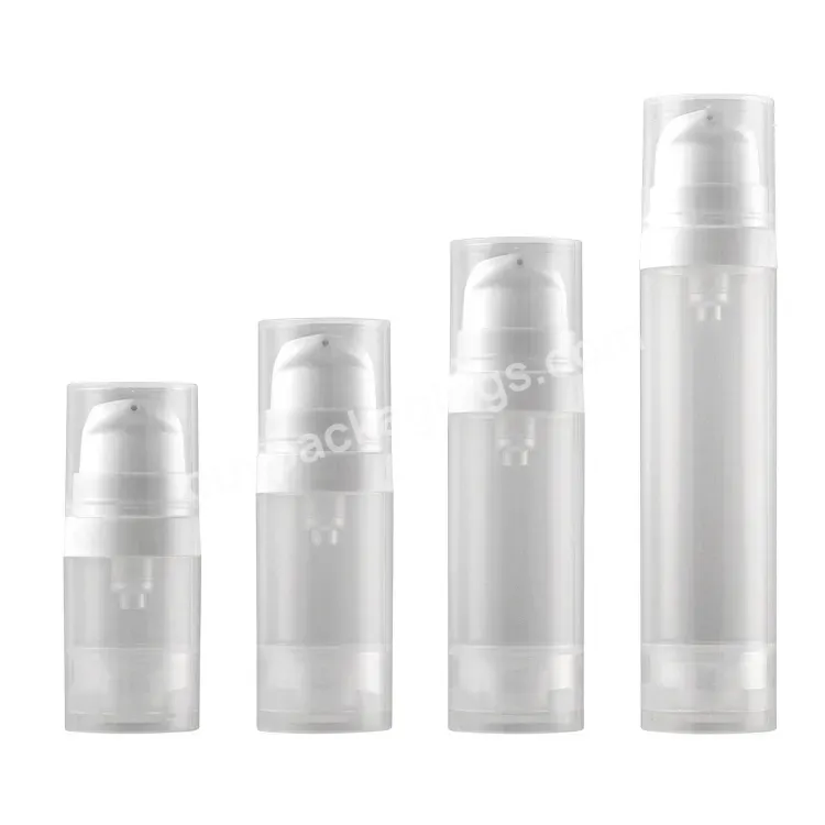 Custom 5ml 10ml 15ml 20ml 5 10 15 20 Ml Cosmetic Container Serum White Pp Airless Lotion Pump Bottle For Packaging