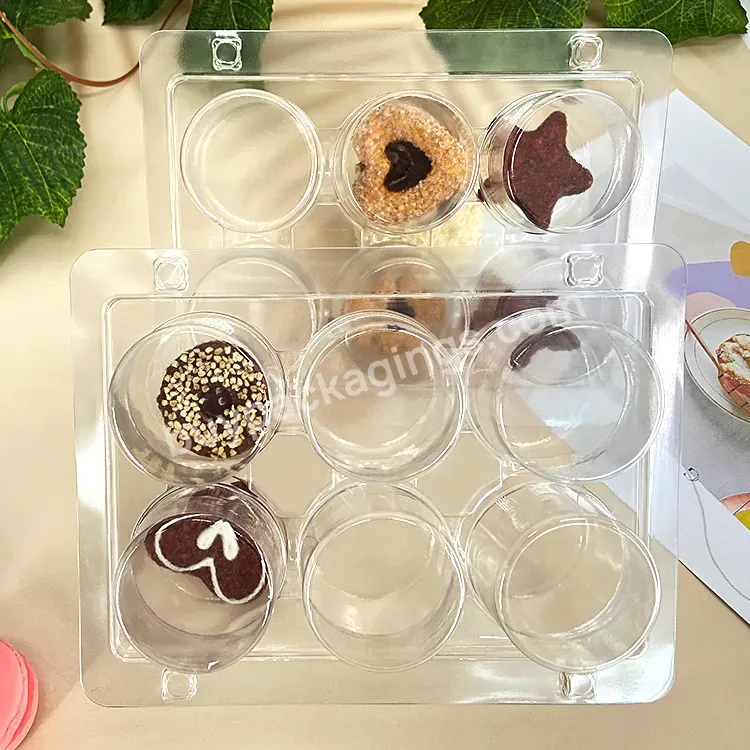 Custom 6 Cavity Clamshell Clear Disposable Plastic Candy Tray Plastic Snack Food Tray