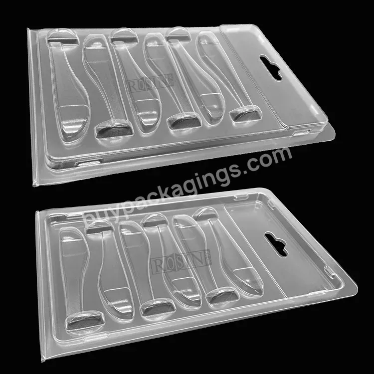 Custom 6 Compartments Fishing Lure Clear Plastic Pvc Packaging Boxes Transparent Pet Plastic Packaging Box With Paper Card