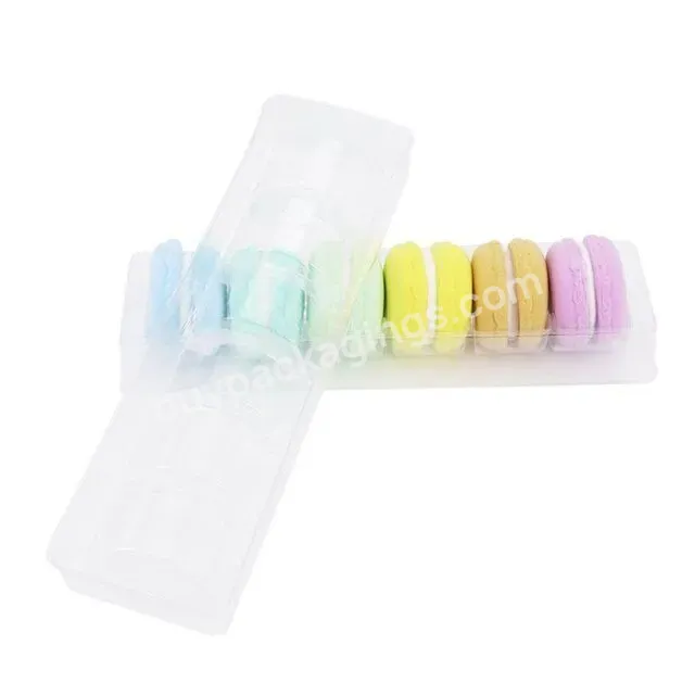 Custom 6 Food Grade Pet Blister Package Disposable Plastic Clear Macaron Clamshell Insert Packaging Tray