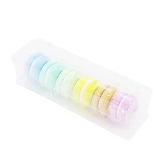 Custom 6 Food Grade Pet Blister Package Disposable Plastic Clear Macaron Clamshell Insert Packaging Tray