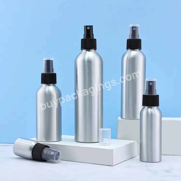 Custom 60ml 100ml 300ml 500ml Spray Cosmetic Aluminium Perfume Bottle With Pump