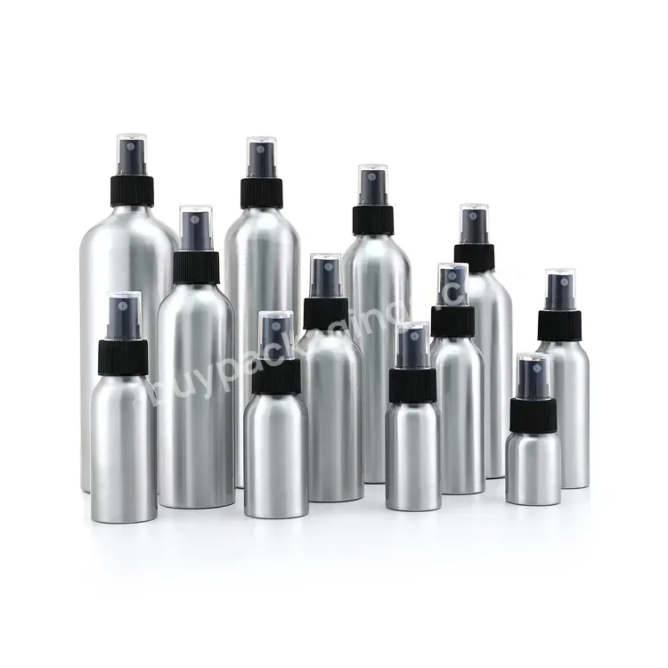 Custom 60ml 100ml 300ml 500ml Spray Cosmetic Aluminium Perfume Bottle With Pump