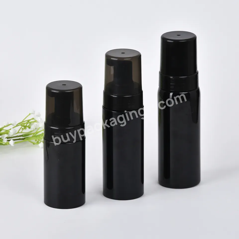 Custom 60ml 80ml 120ml Black Pet Plastic Personal Care Packaging Liquid Soap Foam Pump Bottle