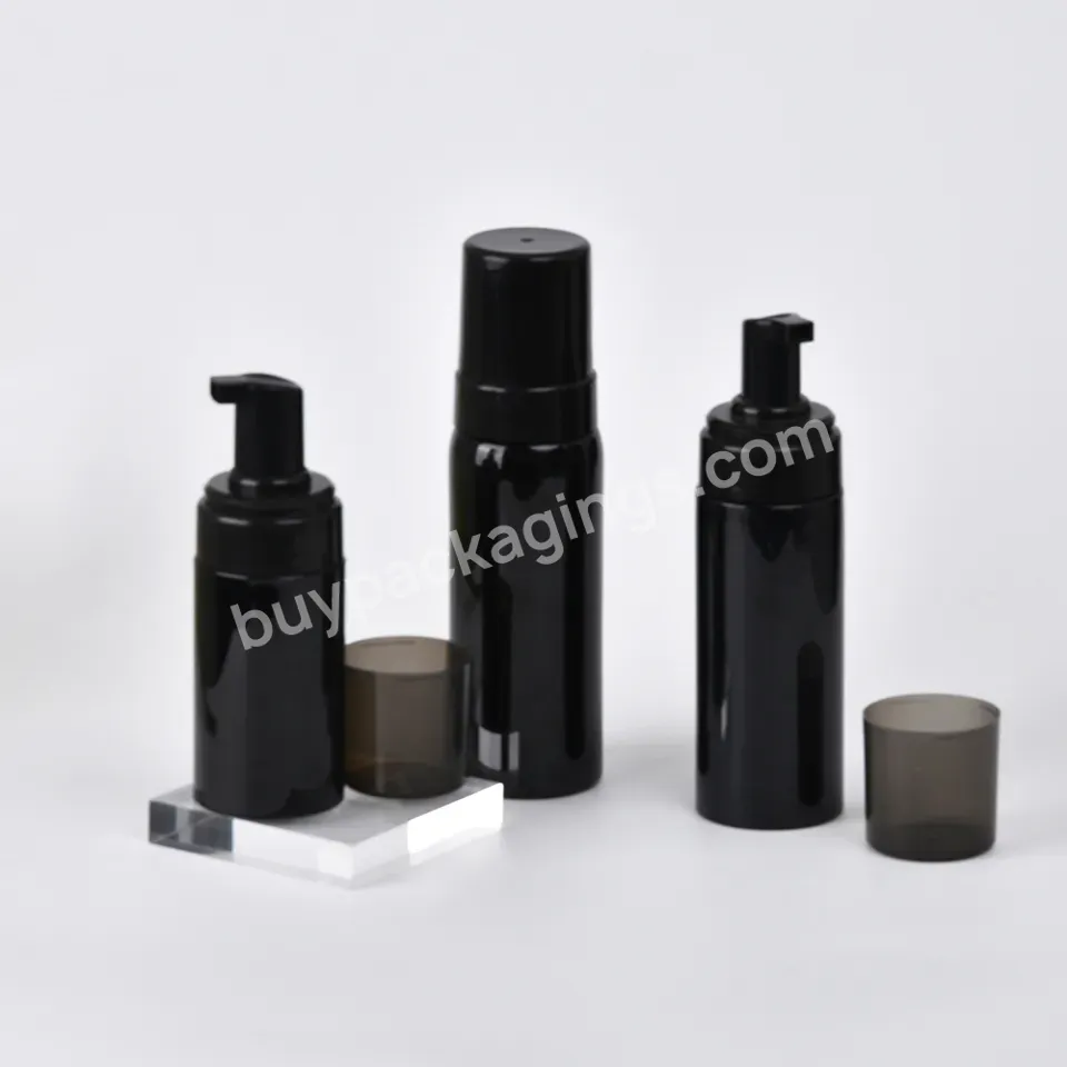 Custom 60ml 80ml 120ml Black Pet Plastic Personal Care Packaging Liquid Soap Foam Pump Bottle