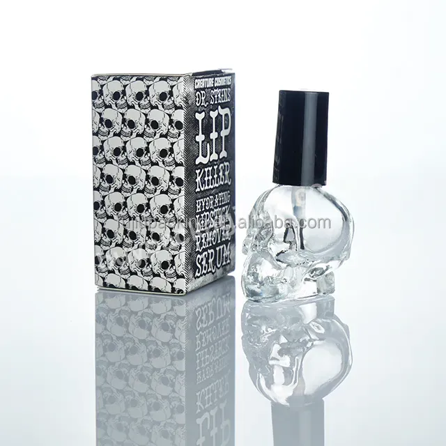 Custom 6ml 10ml 15ml 30ml Empty Glass Skull Nail Polish Bottle