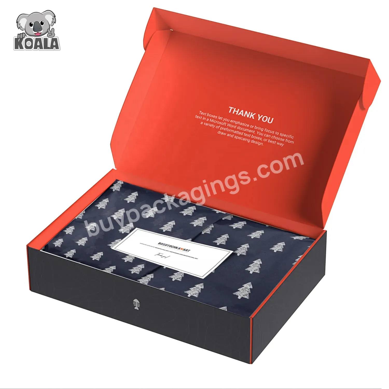 Custom 6x9 10x8x3 Red Eco Friendly Shipping Printed Corrugated Black Mailer Mailing Shipping Box