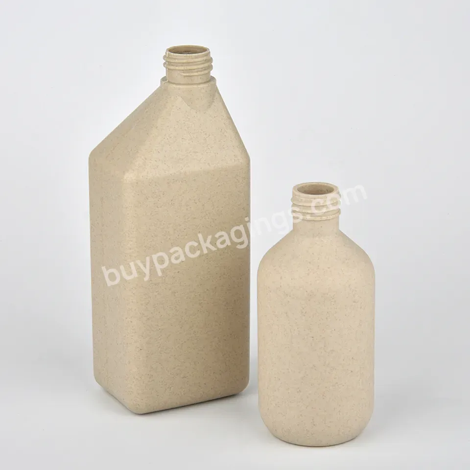 Custom 750ml Eco-friendly Biodegradable Household Packaging Trigger Pump Water Liquid Soap Wheat Straw Spray Bottle