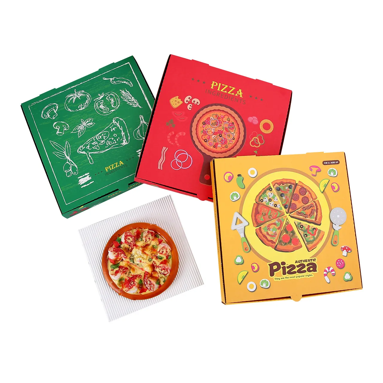 Custom 9 10 12 16 18 20 24 inch pizza boxes with logo custom printed pizza box container pizza box