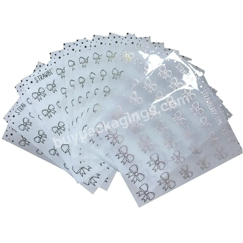 Custom Adhesive Kiss Cut Logo Foil Product Decoration Clear Vinyl Sheet Sticker Label Printing