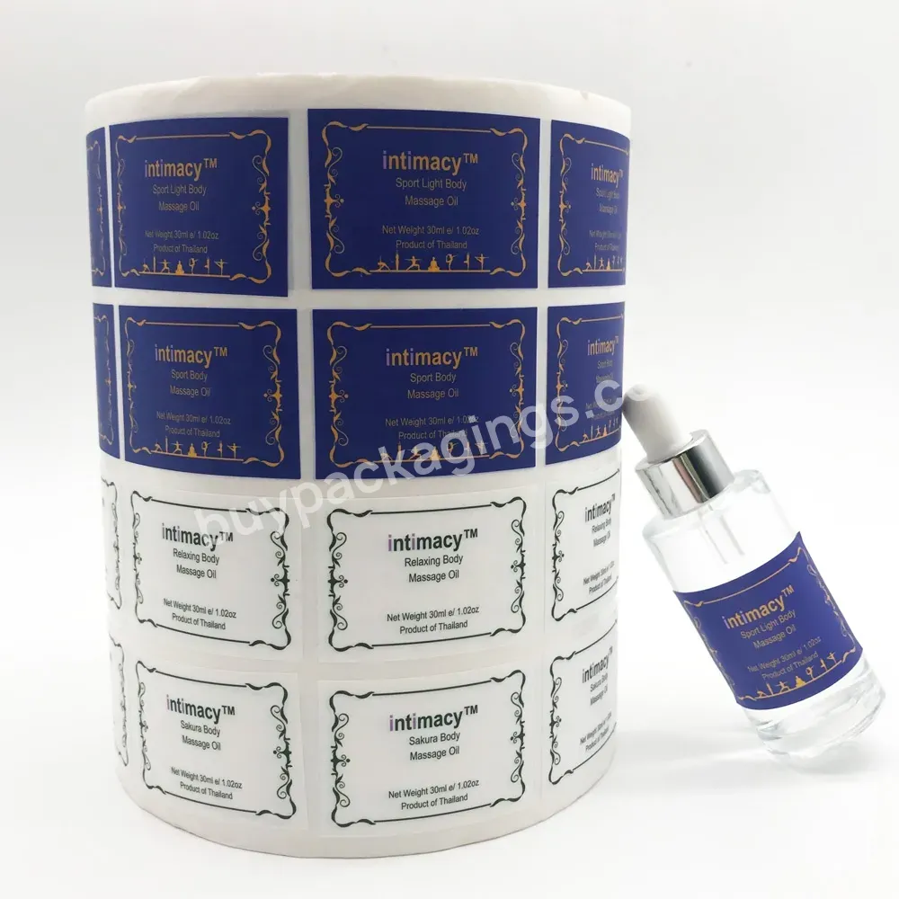 Custom Adhesive Label Sticker Glass Bottle Label Printing Roll