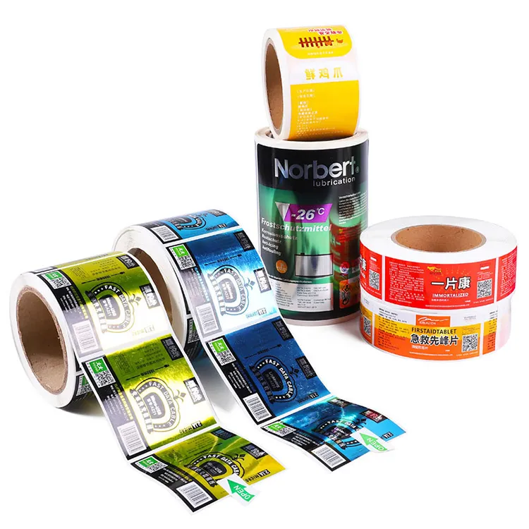 Custom Adhesive Waterproof Juice Sticker Printing Packaging Glossy Label Drink Glossy Labels Sticker