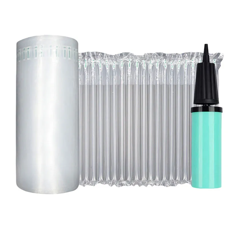 Custom Air Filled Sleeve Inflatable Pillow Anti Shock Wrap Roll Air Column Packaging Wine Bubble Bag For Bottles Free Pump