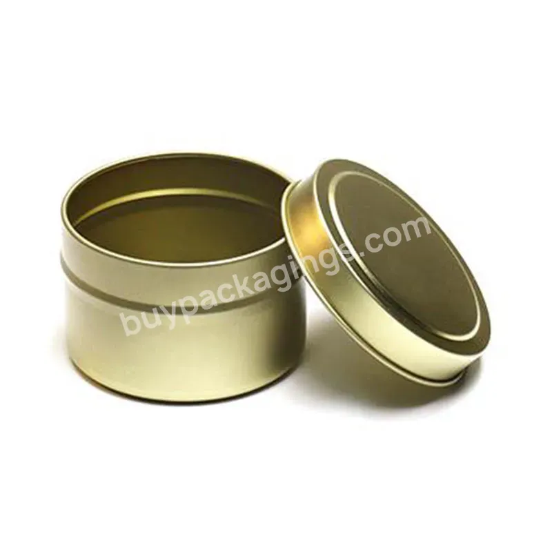 Custom Aluminium Tins With Lids 4 Ounce Luxury Empty Metal Candle Jars Container Can Box Candle Tins 4oz Tin Can For Candles