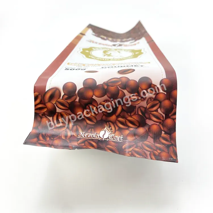 Custom Aluminum Foil Bag Side Gusset Side Gusset Disposable Coffee Bag With Valve