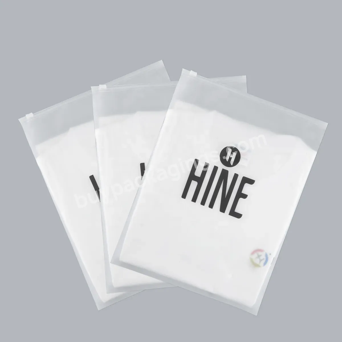 Custom Apparel Packaging Garment Zip Lock Plastic Bag For Clothing Shoes And Underwear