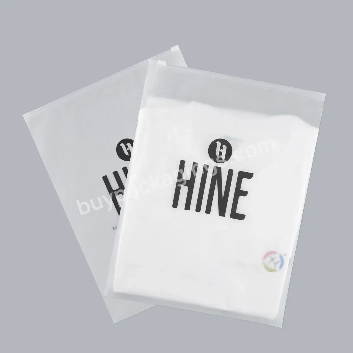 Custom Apparel Packaging Garment Zip Lock Plastic Bag For Clothing Shoes And Underwear