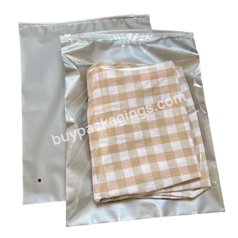 Custom Bags With Logo Plastic Clear Poly T-shirt Zip Top Plastic Bags Zip Lock Silver Mylar Bag