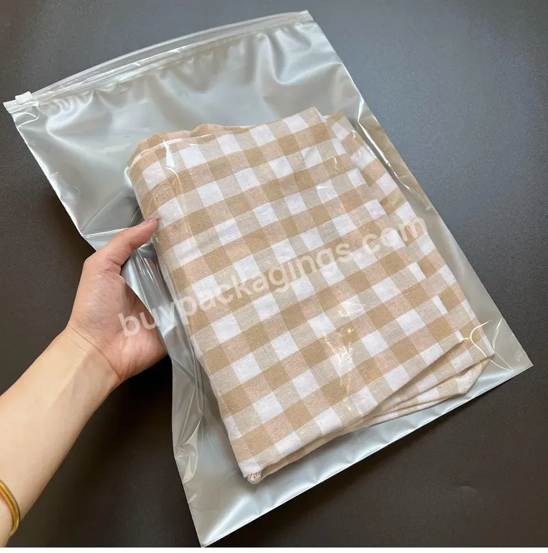 Custom Bags With Logo Plastic Clear Poly T-shirt Zip Top Plastic Bags Zip Lock Silver Mylar Bag