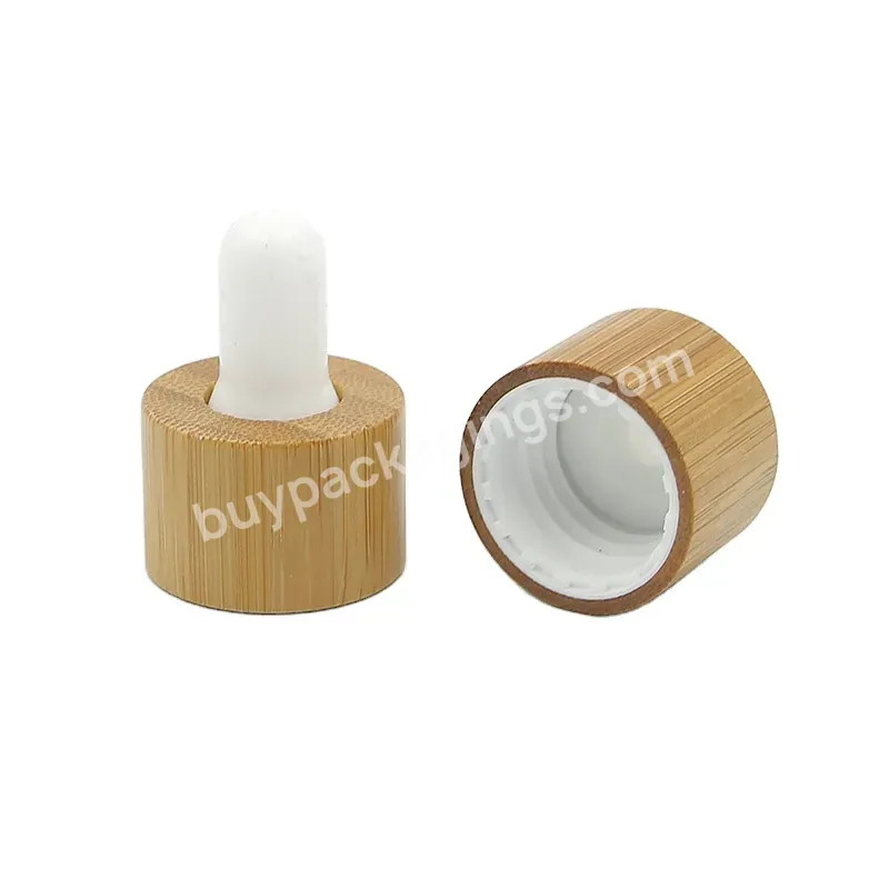 Custom Bamboo Closure Dropper Cap 18/410 20/410 24/410 28/410 - Buy Plastic Dropper Tip Cap,Bamboo Bottle Cap,Wood Fence Post Caps.