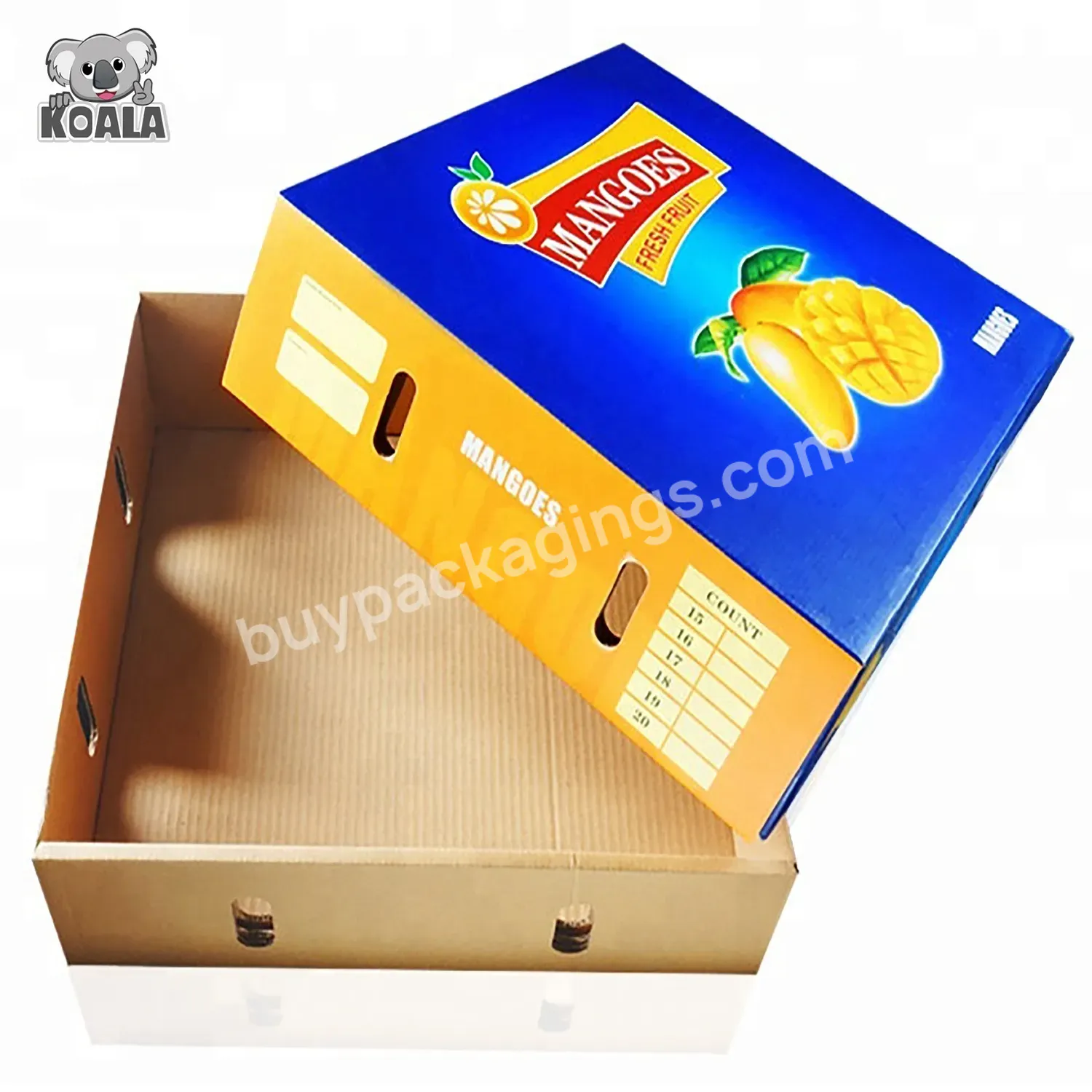 Custom Best Price Portable Colorful Corrugated Fruit Packing Carton Box