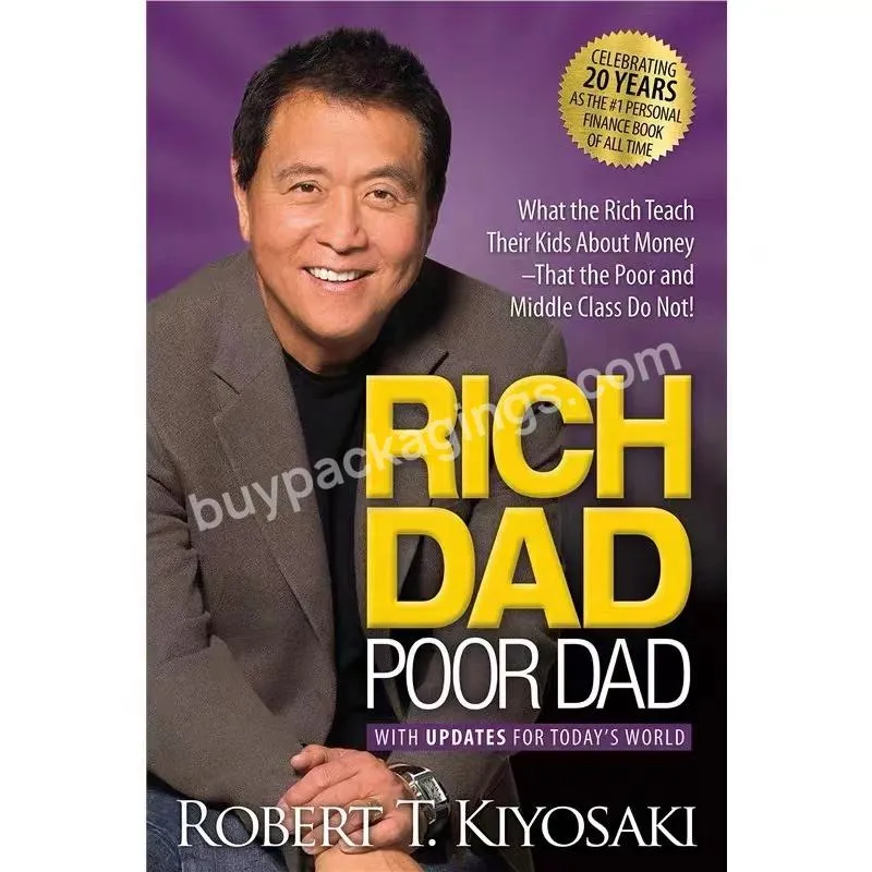 Custom Bestseller Inspirational books Rich Dad Poor Dad  Hardcover Book Printing for adults