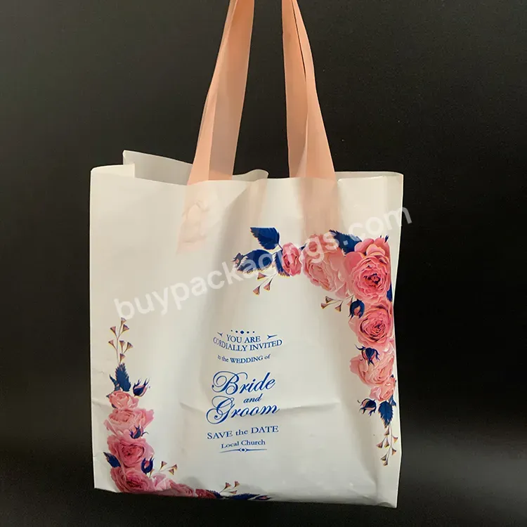 Custom Biodegradable Color Logo Size Boys Girls Clothing Store Package Plastic Tote Shopping Gift Bag