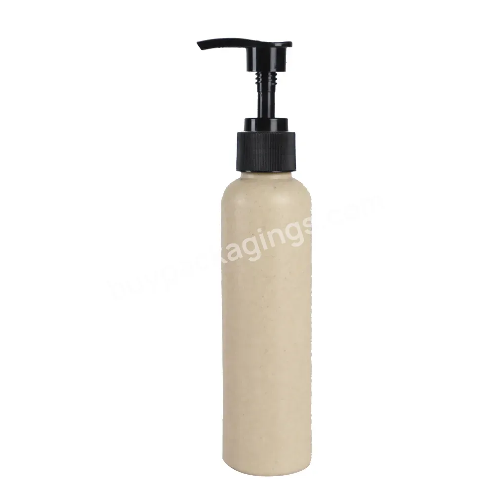 Custom Biodegradable Eco Friendly Wheat Straw Face Wash Cleanser Foam Pump Plastic Bottles Cosmetic Containers And Packaging