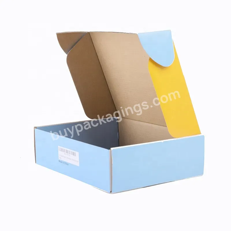 Custom Biodegradable Kraft Subscription Mailer Box 350g White Printed E Flute Corrugated Sheet Carton Packaging Box