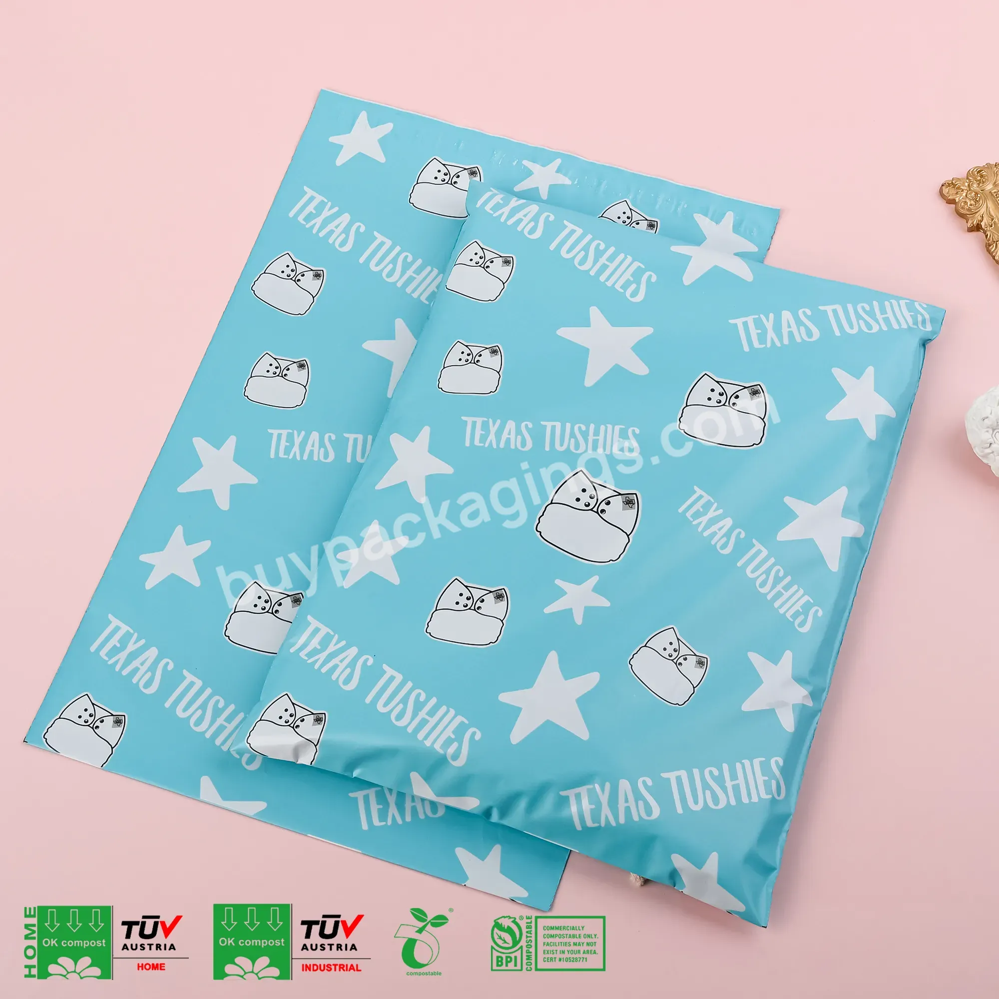 Custom Biodegradable Multicolor Apparel Polymailers Packing Envelopes Delivery Poly Maling With Logo