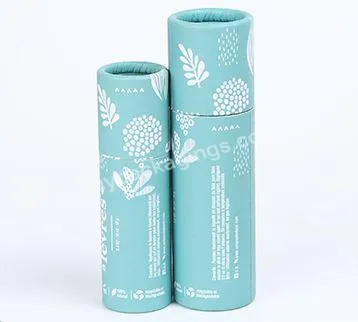 Custom Biodegradable Reusable Roll On Cardboard Empty Deodorant Packaging Paper Tube With Private Label