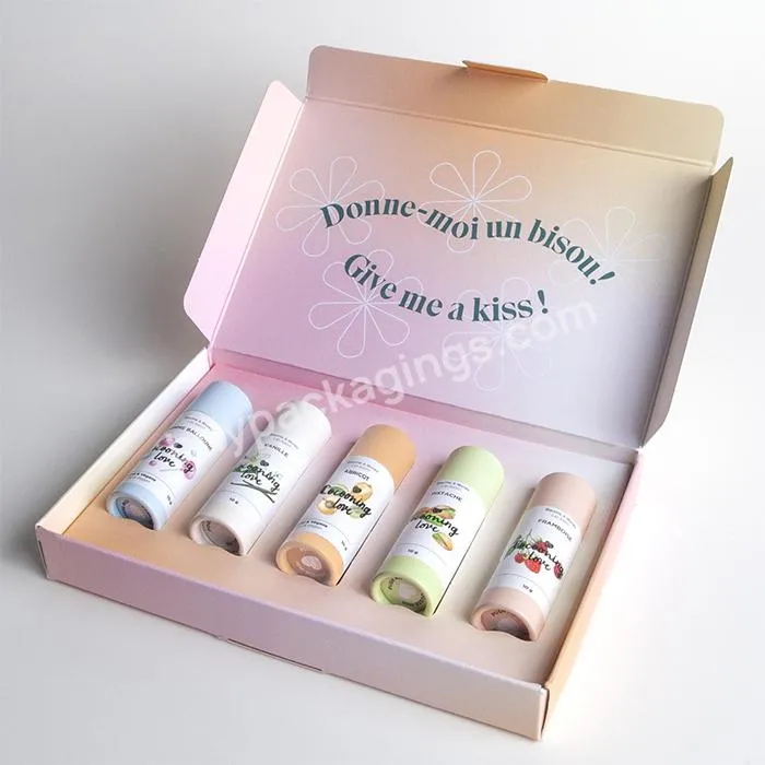 Custom biodegradable skincare solid perfume packaging push up cardboard tube