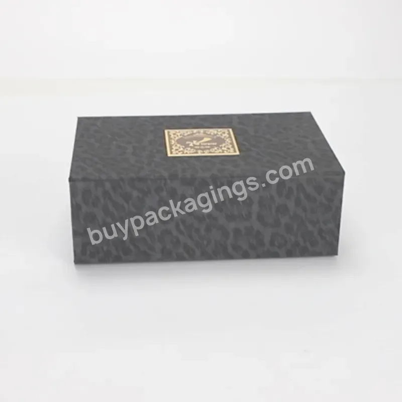 Custom Black Drawer Box Printing Slide Out Perfume Packaging With Logo