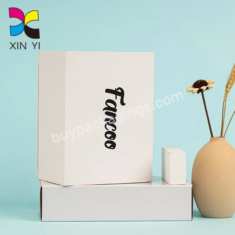 Custom Black Logo Cardboard Box White Gift Boxes Packaging