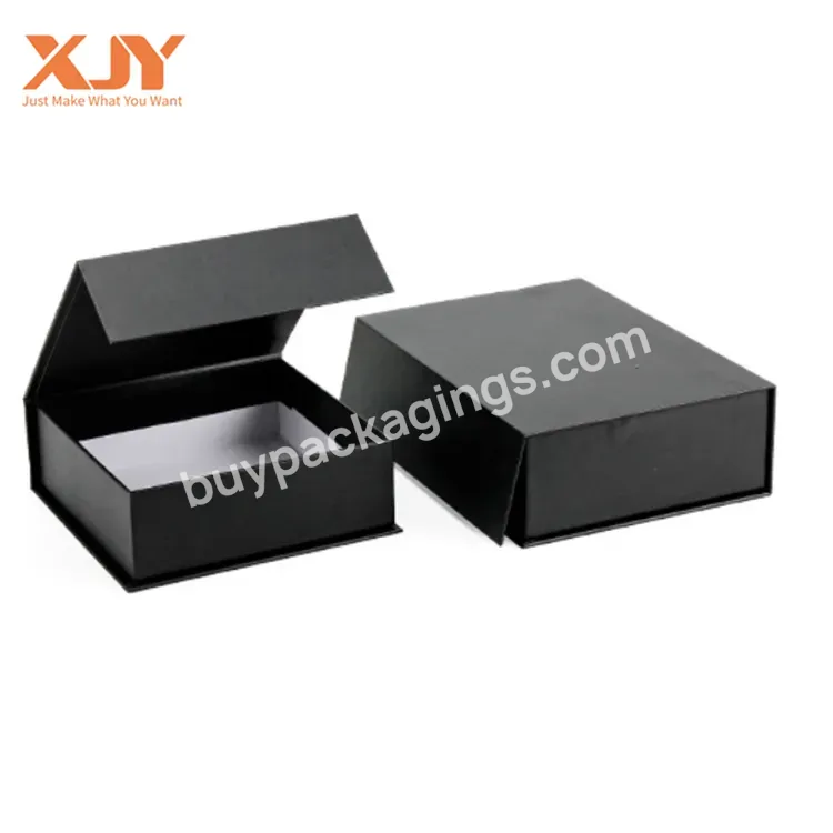 Custom Black Magnet Folding Paper Packaging Gift Box With Magnetic Closure For Wig