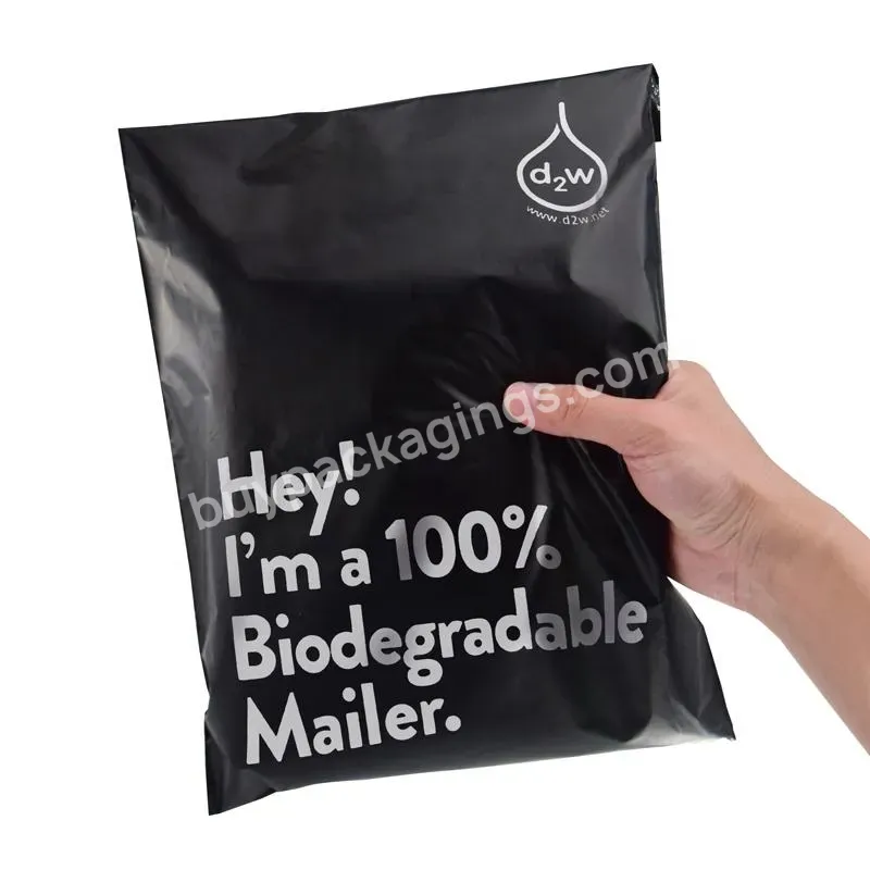 Custom Black Plastic Poly Compostable Mailer Protection Post Pouch Express Courier Mailing Bags