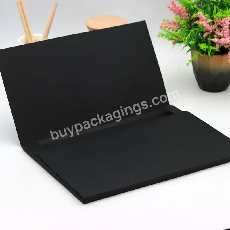 Custom Black Recyclable Kraft Paper Envelope Support Appearance And Size Customization