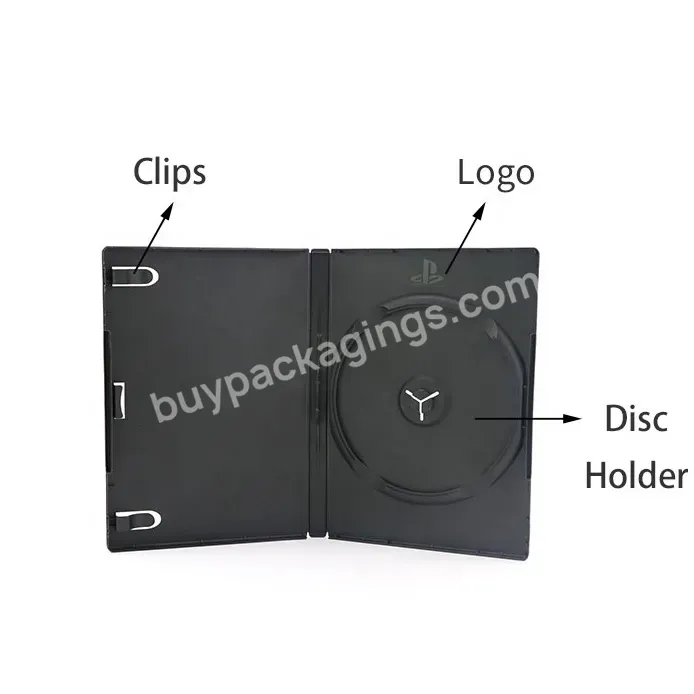 Custom Black Shell Game Disc Holder Cd Dvd Single Disc Box Case For Ps2 Ps3 Slim Ps4 Ps5 Playstation 2 Vita 3 4 5 Nintendo Wii