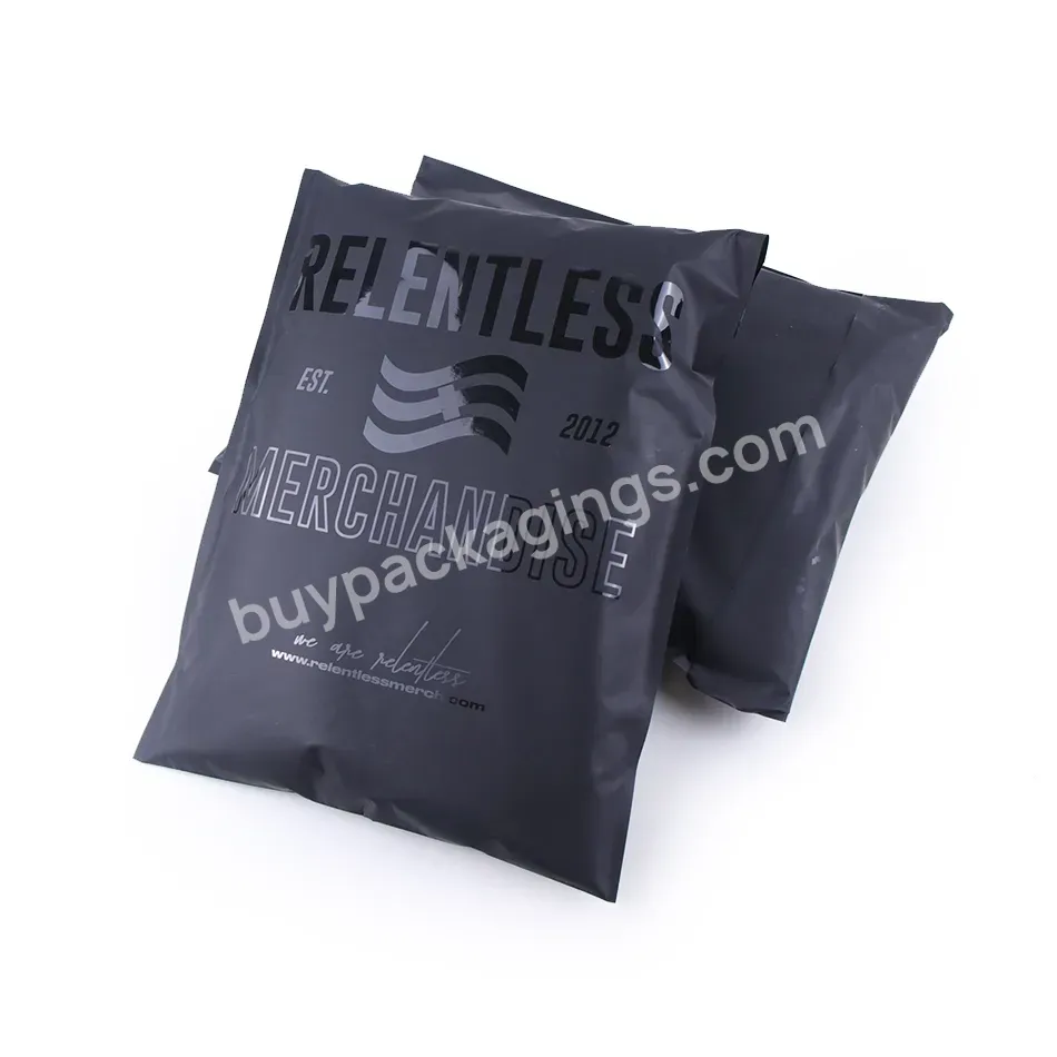 Custom Black Shipping Mailer Bags Self Seal Spot Uv Logo Matte Finish Mailers Clothing Bags Self-adhesive Mailers With Own Logo