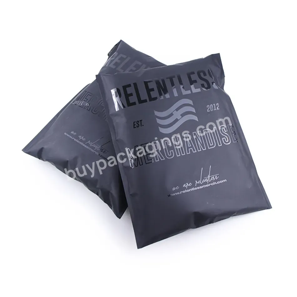 Custom Black Shipping Mailer Bags Self Seal Spot Uv Logo Matte Finish Mailers Clothing Bags Self-adhesive Mailers With Own Logo